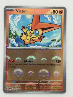 Victini (Poke Ball Pattern) 012/086 Holo Rare Black Bolt Pokemon Near Mint - Image 1