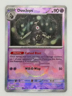 Dusclops (Poke Ball Pattern) 036/131 Holo Common Prismatic Evolutions Pokemon NM - Image 1