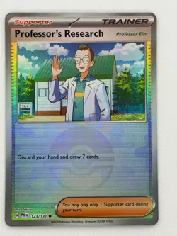 Professor's Research [Elm] (Poke Ball ) 123/131 Holo Prismatic Evolutions NM - Image 1