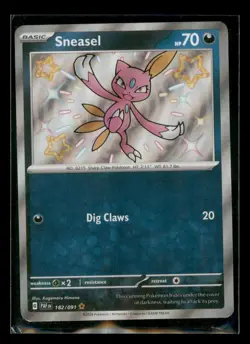 Sneasel 182/091 Shiny Rare Paldean Fates Pokemon Holo Near Mint - Image 1