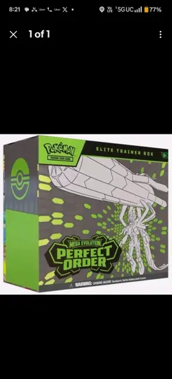 Pokemon TCG Mega Evolution Perfect Order Elite Trainer Box English 1 Box - Image 1