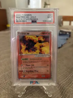 Pokemon 2005 PSA 9 Moltres EX Holo Black Star Promo #31 - Image 1