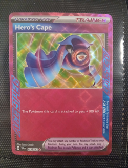 Pokemon TCG Hero's Cape 152/162 SV05 Temporal Forces Ace SPEC Rare Holo Trainer - Image 1