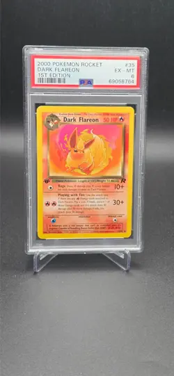 2000 POKEMON ROCKET #35 DARK FLAREON 1ST EDITION PSA 6 - Image 1
