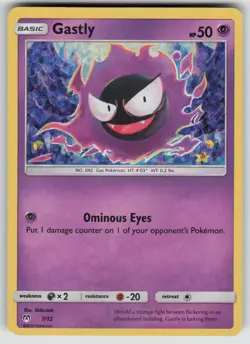 Gastly 007/012 Holo Promo McDonald's Promos 2019 Pokemon Damaged - Image 1