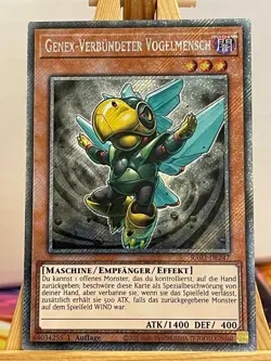 Genex-Verbundeter Vogelmensch RA03-DE247 Platinum Secret Rare Deutsch NM YUGIOH - Image 1