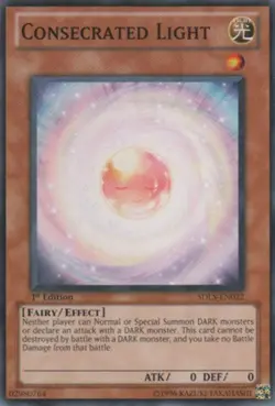 Yugioh! LP Consecrated Light - SDLS-EN022 - Common - 1st Edition Lightly Played, - Image 1