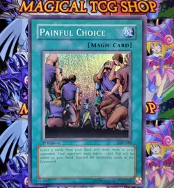 Yugioh Painful Choice Magic Ruler 1st Edition Super Rare MRL-049 Konami 2002 - Image 1