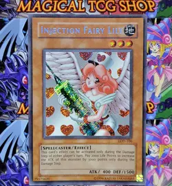 Yugioh Injection Fairy Lily LOD-100 Secret Rare Konami 2003 NM - Image 1