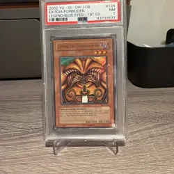 Yugioh 2002 Exodia the forbidden one Lob 124 First Edition Psa 7 glossy english - Image 1