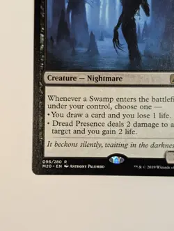 MTG - 1x Dread Presence - MAgic Core Set 2020 - NM - Rare - Magic The Gathering - Image 5