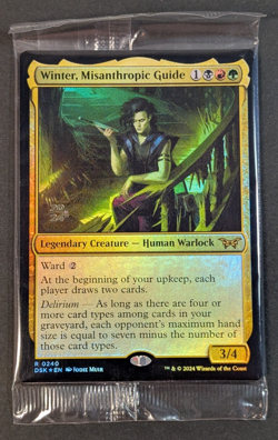 MTG - 1x Winter Misanthropic Guide - Duskmourn Prerelease Foil - Sealed Promo NM - Image 1