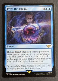 MTG - 1x Press the Enemy - NM Pack Fresh - LOTR: Tales of Middle Earth - Magic - Image 1