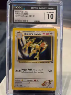 2000 Pokemon Gym Challenge 1st Edition Blaine's Dodrio #32 CGC 10 GEM MINT - Image 1