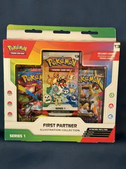 Sealed Pokemon TCG First Partner Illustration Collection 2 Boosters 3 PromoCards - Image 1