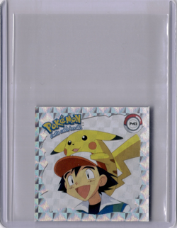 Pokemon Series 1 Sticker Original 1999 #Pr03 Pikachu and Ash - Image 1