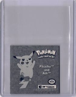 Pokemon Series 1 Sticker Original 1999 #Pr03 Pikachu and Ash - Image 2