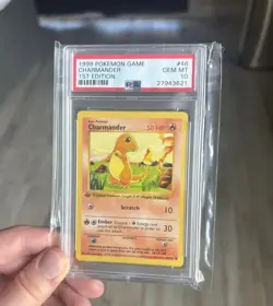 1999 POKEMON BASE SET 1ST EDITION #46 CHARMANDER POKEMON SHADOWLESS PSA 10 - Image 1