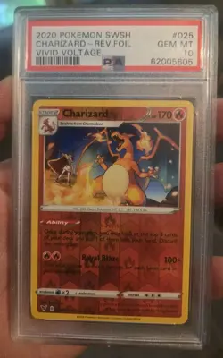 Pokemon Charizard Vivid Voltage Reverse Holo #025 PSA 10 Gem Mint - Image 1