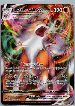 Lycanroc VMAX 092/203 Holo VMAX Rare Evolving Skies Pokemon Holo Near Mint - Image 1