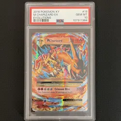 Pokemon TCG M Charizard EX 13/108 Evolutions Holo PSA 10 - Image 1