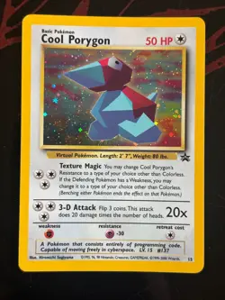 Pokemon TCG - Cool Porygon #15 WOTC Black Star Promo Holo 2000 Excellent / LP - Image 1