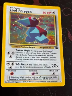 Pokemon TCG - Cool Porygon #15 WOTC Black Star Promo Holo 2000 Excellent / LP - Image 2
