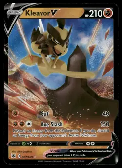 POKEMON KLEAVOR V ASTRAL RADIANCE 087/189 HOLO HOLO V RARE NM/M - Image 1