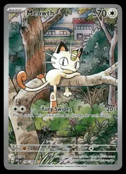 POKEMON MEOWTH PHANTASMAL FLAMES 106/094 HOLO ILLUSTRATION RARE NM/M - Image 1