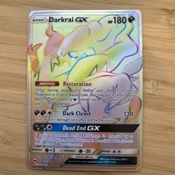 Darkrai GX Secret 158/147 Burning Shadows Rainbow Full Art Holo Heavy Play - Image 1