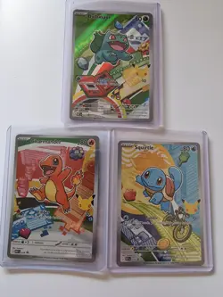 Pokemon TCG Bulbasaur 037, Charmander 038, Squirtle 039 First Partners Kanto - Image 1