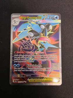 Pokemon TCG Mega Greninja Ex Full Art 100/086 Chaos Rising Near Mint English - Image 1