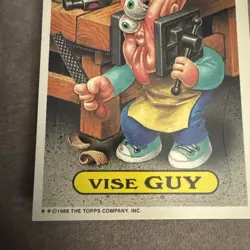 GPK Garbage Pail Kids 598a Vise GUY Black Line ERROR Series 15 Variant Card 1988 - Image 2
