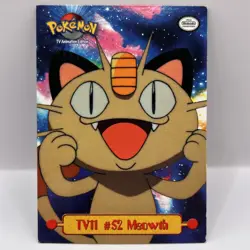 LP Meowth Topps Pokemon Trading Card Non Holo Vintage TV11 #52 - Image 1