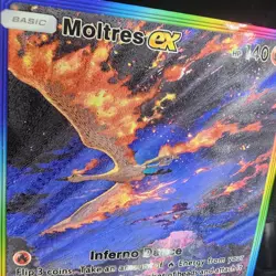 Pokemon Moltres ex Pocket TCG Custom Made Fan Art Holo With Texture - Image 2