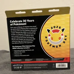 Pokemon TCG Pokemon Day 2026 Collection Box Pikachu Promo Card 3 Boosters - Image 2