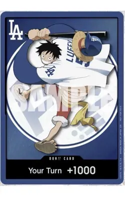 2026 ONE PIECE LOS ANGELES DODGERS MONKEY D LUFFY DON CARD PROMO 7/2/26 PRESALE - Image 1