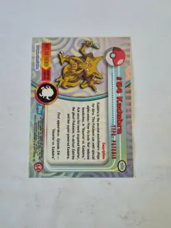 Kadabra #64 Topps Blue Logo Trading Cards Series 1 Pokemon Non-Holo Near Mint - Image 2