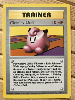 Pokemon TCG Base Set Clefairy Doll Card #070/102 LP Condition - Image 1