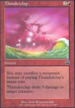 MTG magic cards 1x Thunderclap - Foil Mercadian Masques NM-Mint, English - Image 1