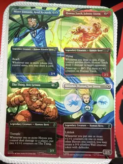 MTG Marvel Super Heroes Fantastic 4 Full Extended Art Foil Set - Image 1