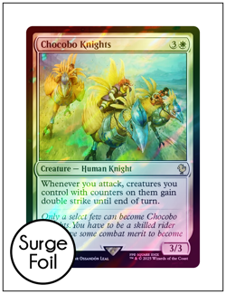 Chocobo Knights, Surge Foil, Final Fantasy Commander, Magic MTG NM - Image 1