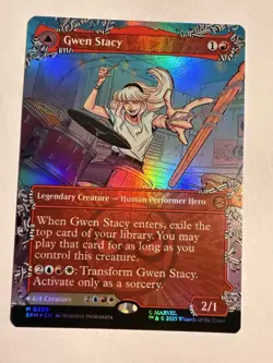 Gwen Stacy/Ghost Spider (0202) Borderless FOIL Marvel's Spider-Man Never Played - Image 1