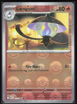 Lampent (Pokeball Pattern) 017/086 Common White Flare Pokemon 2-1-33 - Image 1