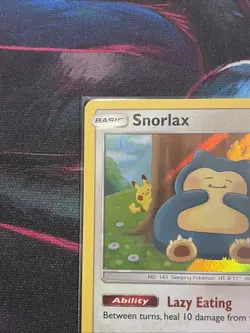 2019 Pokemon Sun & Moon Unbroken Bonds Snorlax Holo #158/214 - Image 2