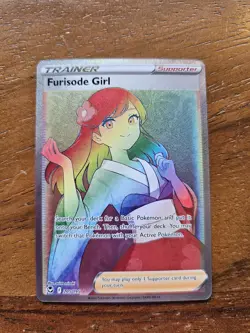 Pokemon Lot Of 2 Furisode Girl 190/195 And Rainbow Secret 205/195 Waifu Trainer - Image 2