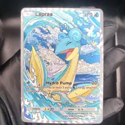 Pokemon Lapras Pocket TCG Custom Made Fan Art Holo With Texture - Image 1
