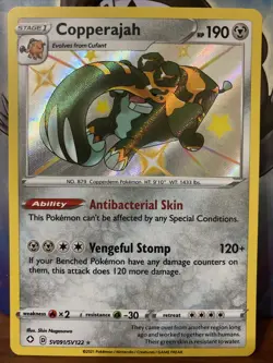 Pokemon TCG Copperajah Shining Fates SV091/SV122 Holo Shiny Holo Rare - Image 1