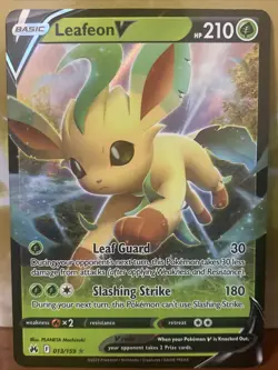 Pokemon TCG Leafeon V Crown Zenith 013/159 Holo Ultra Rare - Image 1