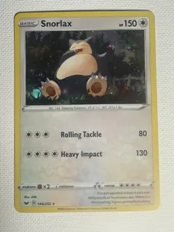 Pokemon TCG Snorlax 140/202 Holo & SWSH068 Promo 2-Card Lot 2020 EN - Image 2